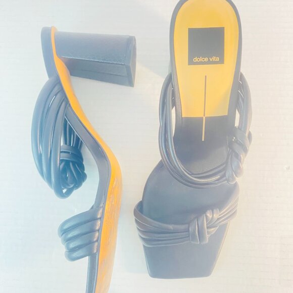 Dolce Vita Black Twisted Strap Sandals – Size 10 - Picture 11 of 16